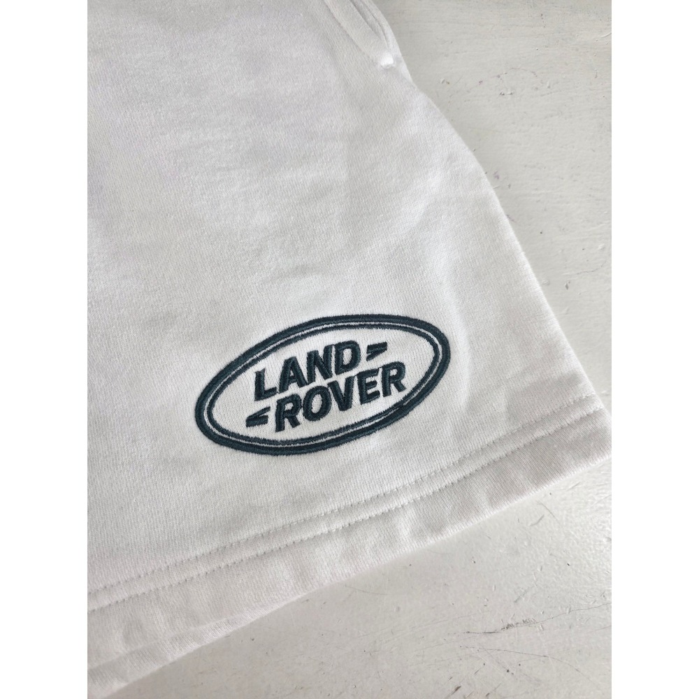 PacSun Land Rover Sweat Shorts Mens M Fleece White Drawstring Embroidered Logo - Picture 11 of 13